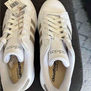 adidas Grand Court 2.0 White with Silver Logo
